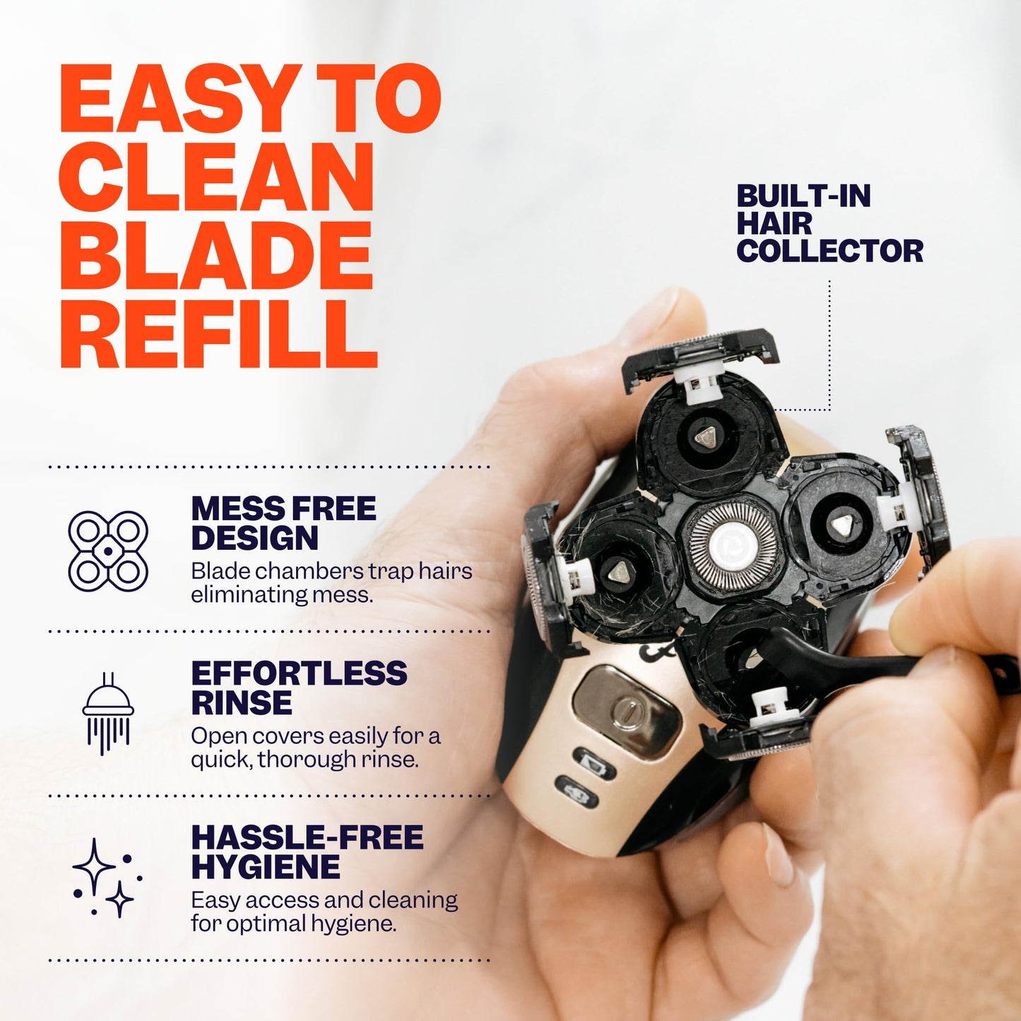 Freebird FlexSeries Blade 3 Pack Refills - No Irritation, Razor Bumps or Ingrown Hairs, Ultra-Sharp, Durable, ScalpSafe Design, QuickSnap Install, Replace Every 50 Shaves, Compatible with FlexSeries