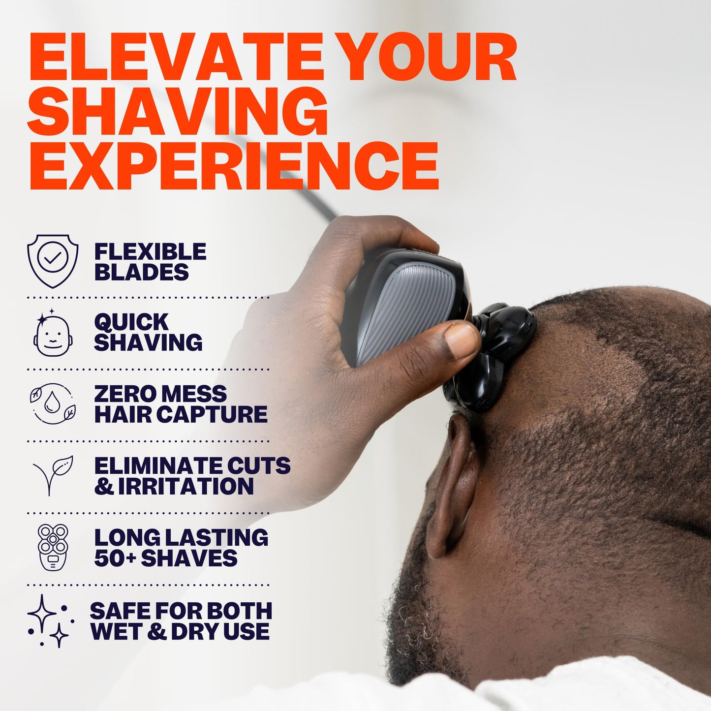 Freebird FlexSeries Blade 3 Pack Refills - No Irritation, Razor Bumps or Ingrown Hairs, Ultra-Sharp, Durable, ScalpSafe Design, QuickSnap Install, Replace Every 50 Shaves, Compatible with FlexSeries