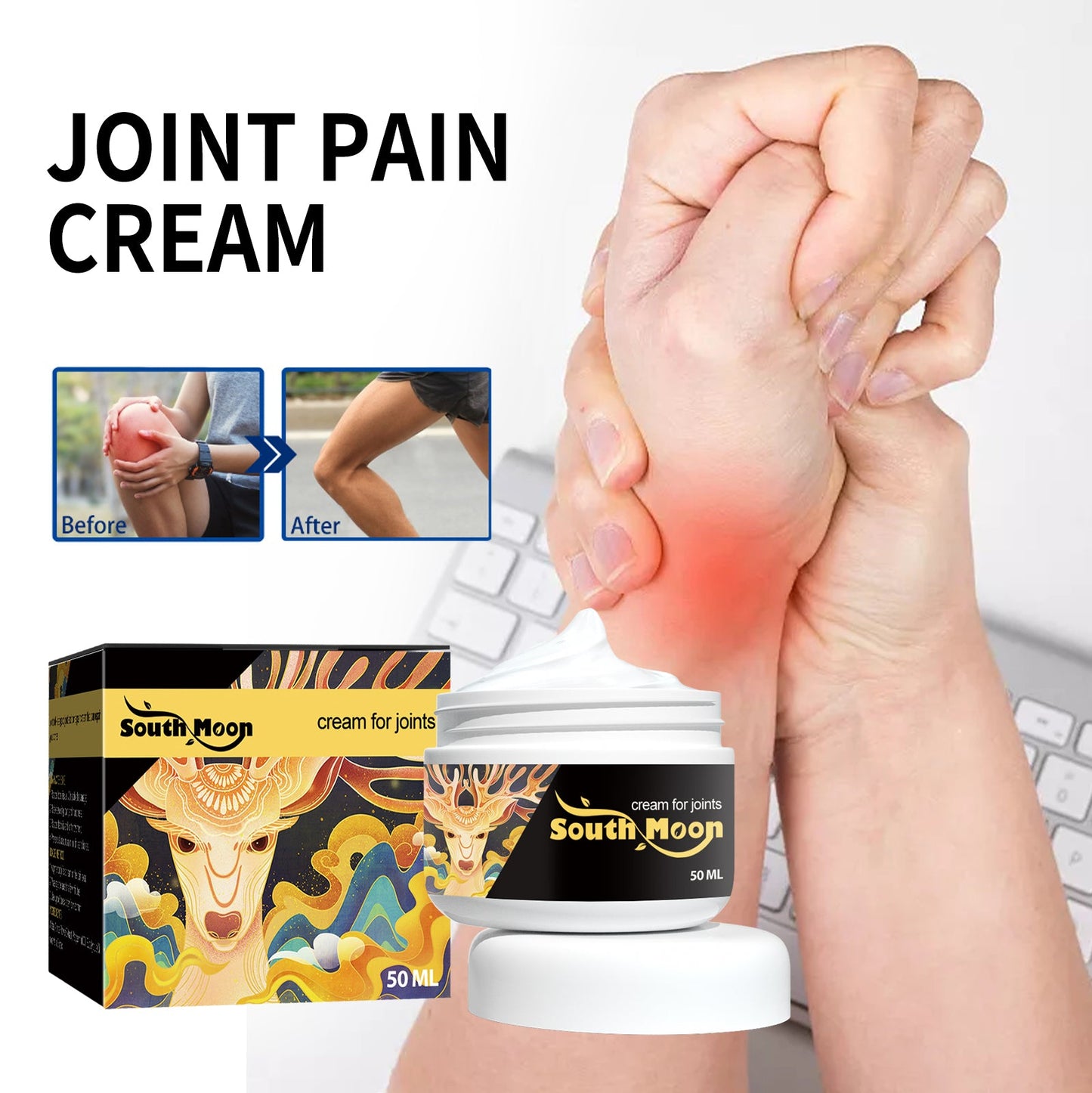 Joint Pain Cream, Relieve Lumbar Vertebrae Shoulder Joint Pain Joint Massage Cream