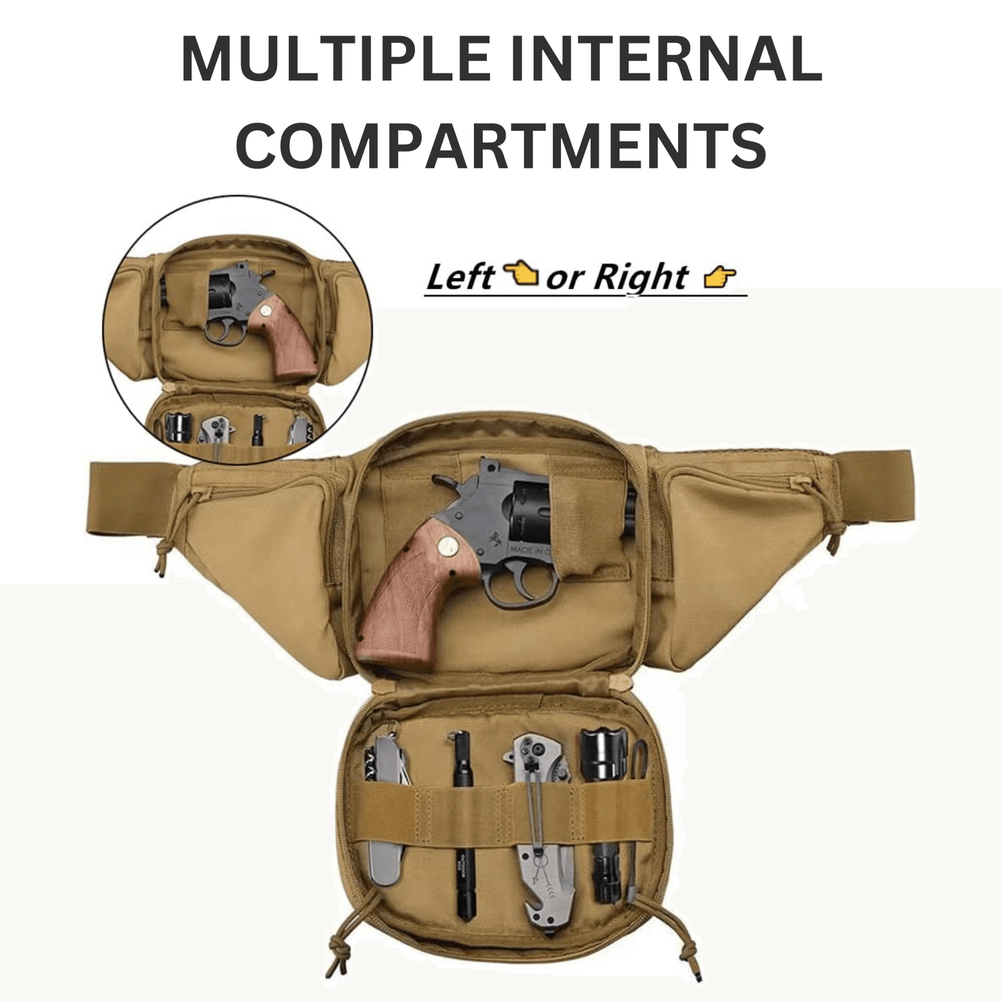 JupiterGear Tactical Military Fanny Pack Waist Bag & MOLLE EDC Pouch For Outdoor Activities