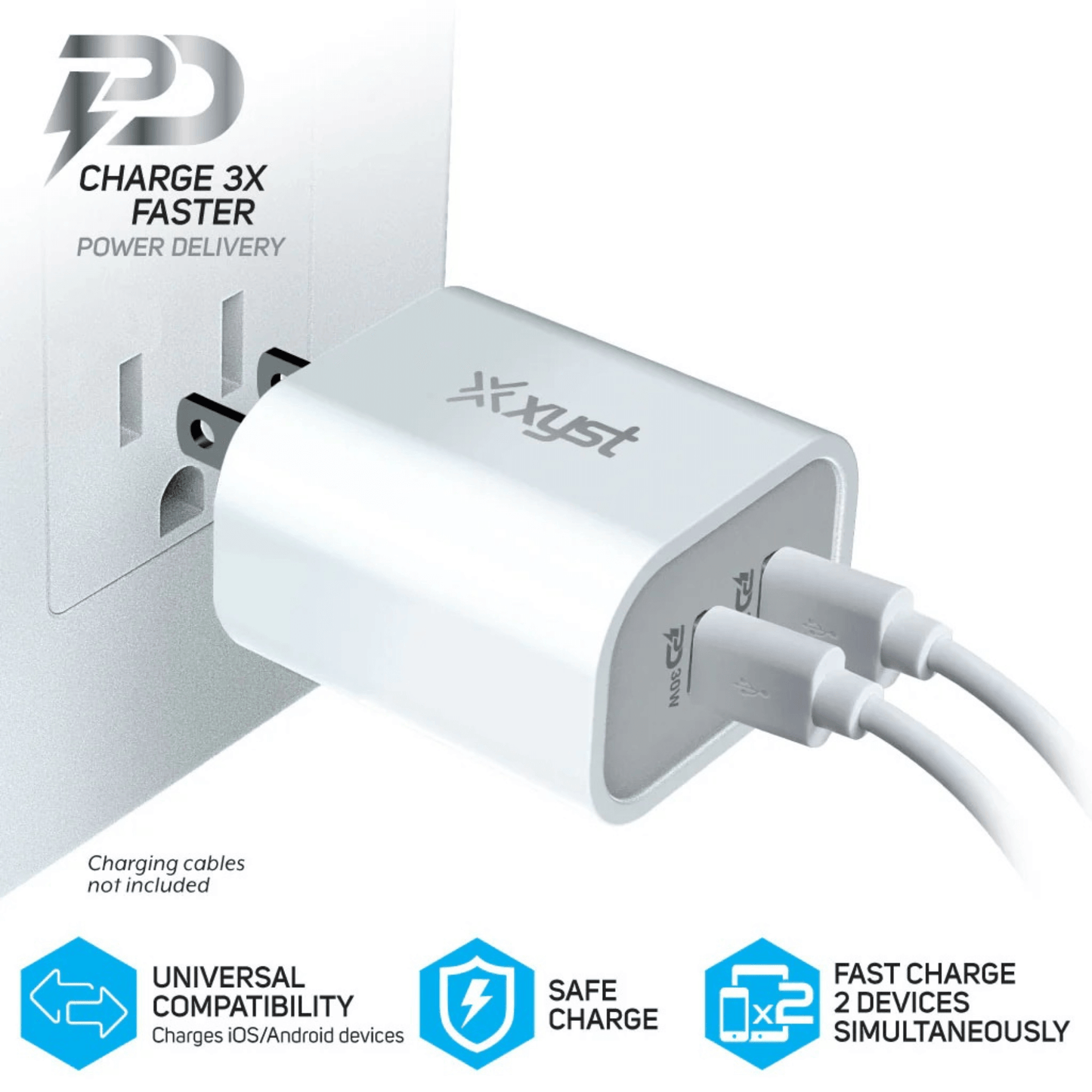 Xyst 30-Watt Dual USB-C Wall Charger