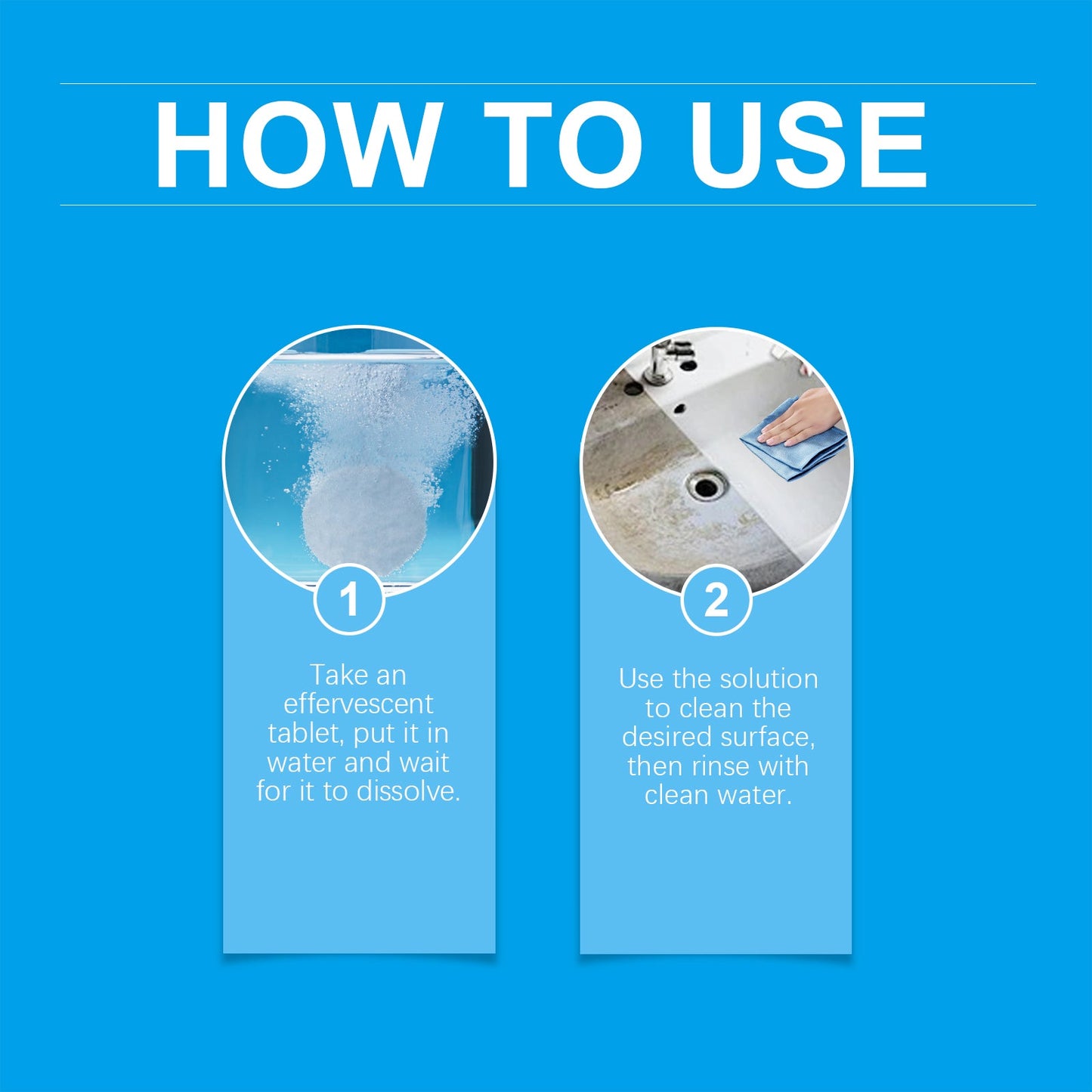 JUE FISH MultiSurface Cleaning Tablets, Kitchen Heavy Oil And Dirt Cleaning Stain Cleaner Effervescent Tablet