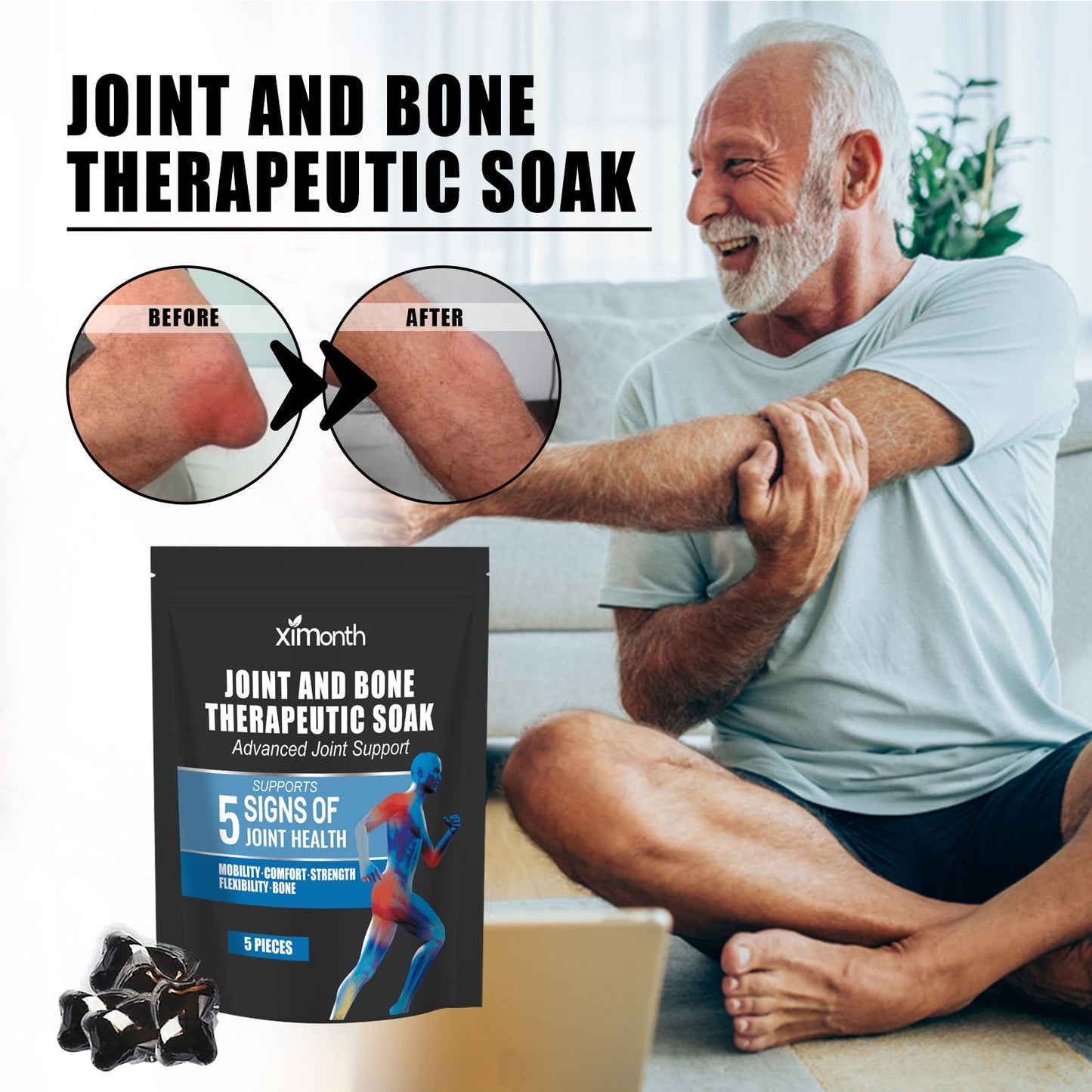 Joint Foam Foot Gel, Reliefs Body Knee Lumbar Shoulder Joint Pain Care Foot Bath Gel