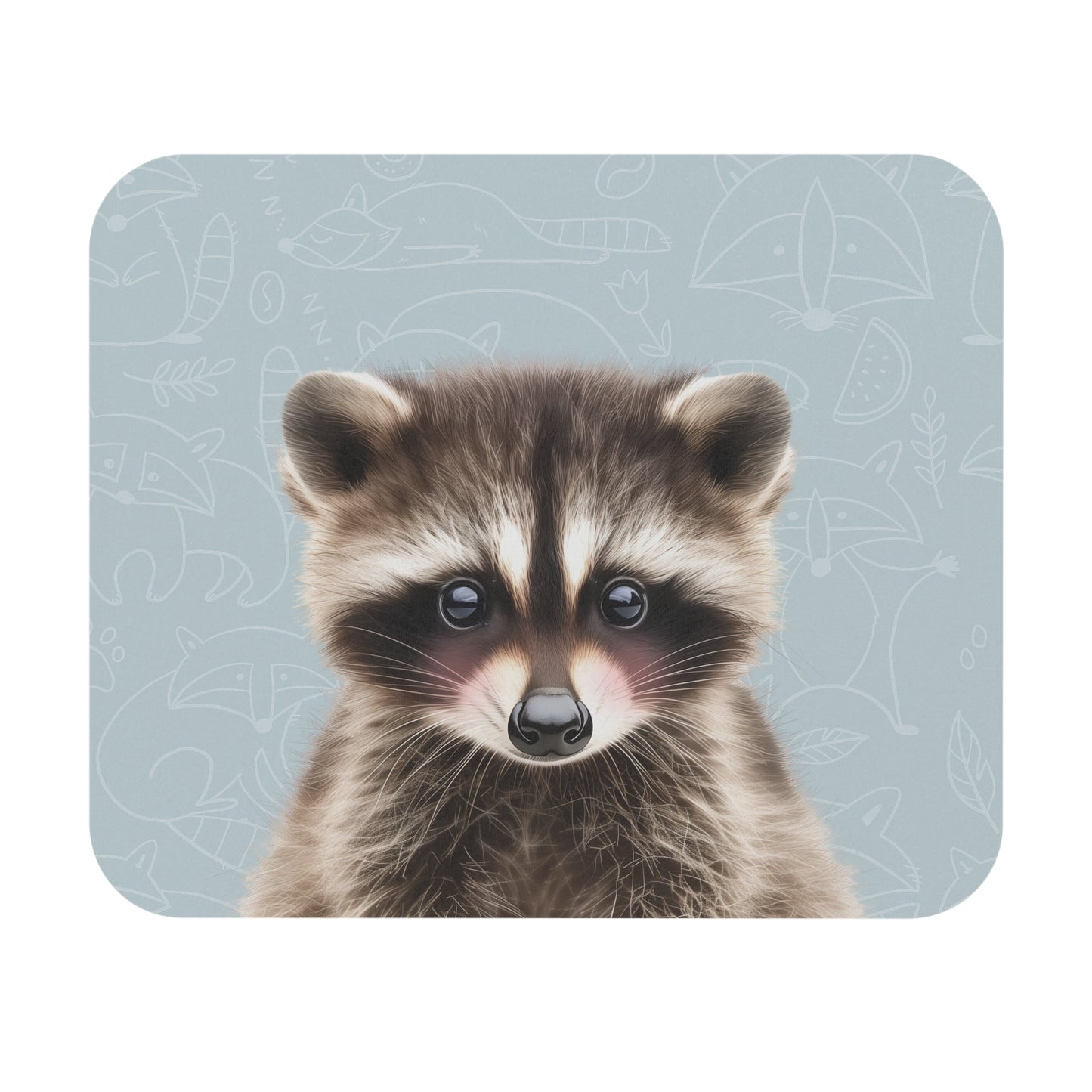 Blushing Raccoon Mouse Pad