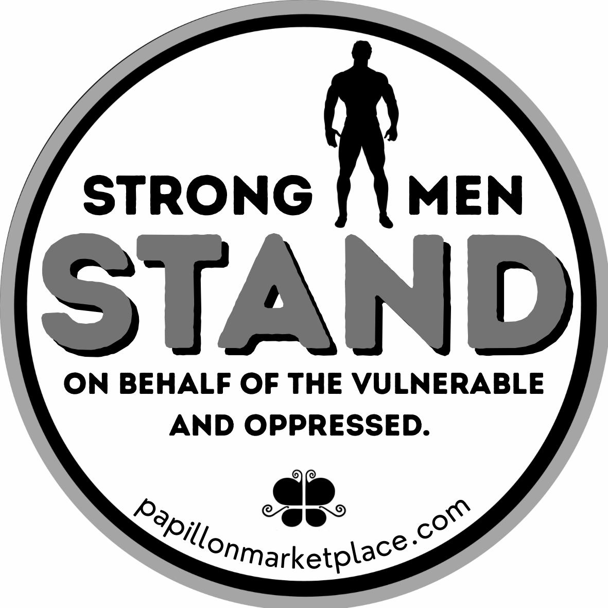Strong Men Stand Sticker