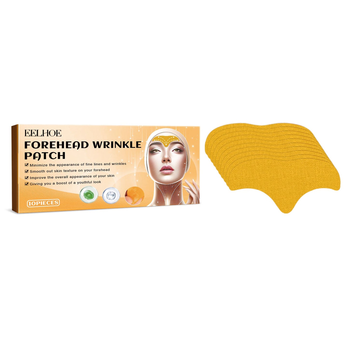 Forehead Wrinkle Patch, Fade Fine Lines Smooth Forehead Fine Lines Firming Skin Anti-Wrinkle Forehead Patch