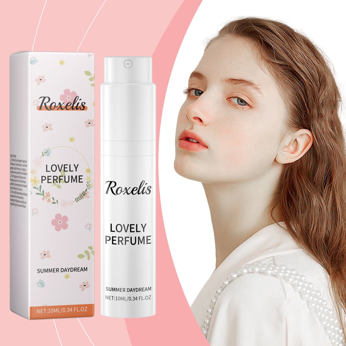 Freesia Spin Perfume Spray, Women Exude Long-Lasting Charm Fresh Elegant Light Fragrance Portable Sample Perfume