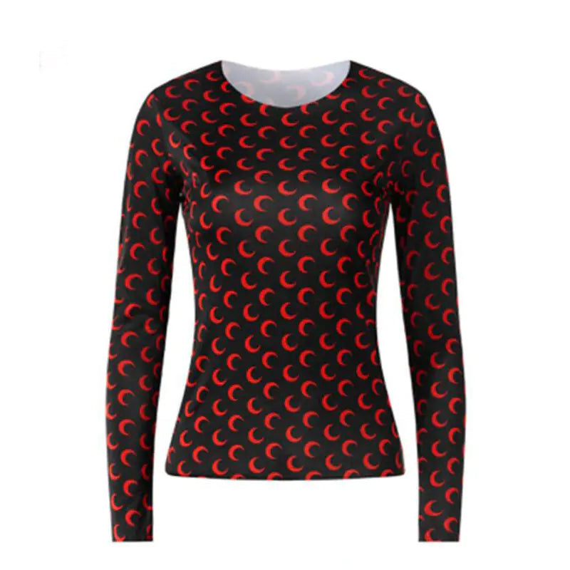 Women's Long-Sleeved Marine Moon T-Shirts & Underwear