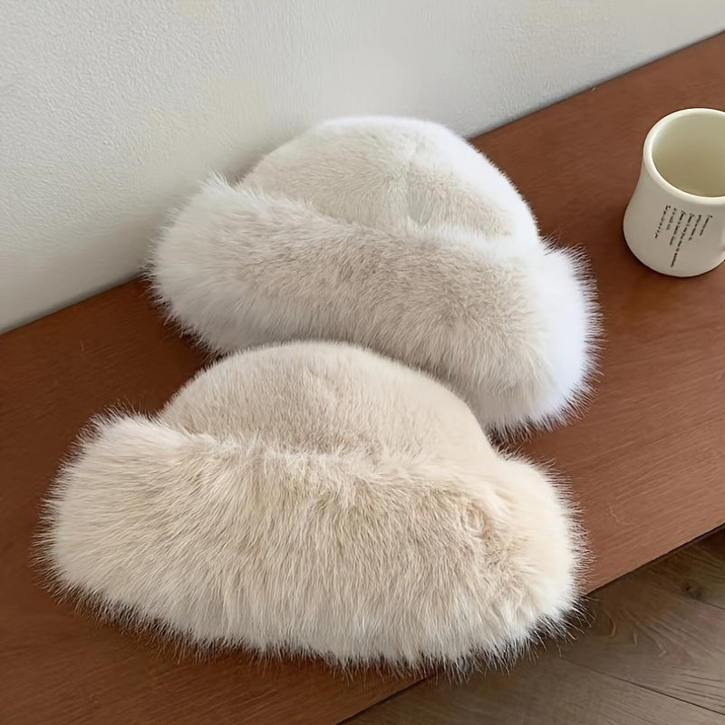 Cozy Winter Style Warm Faux Fur Princess Hat