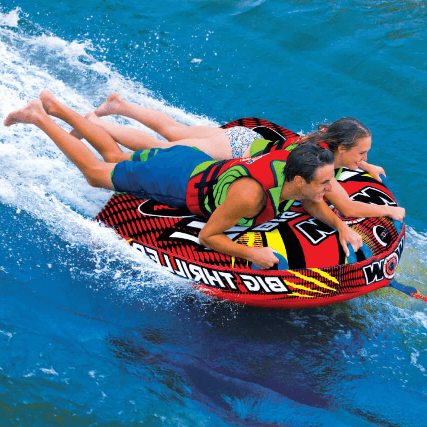 WOW Watersports Big Thriller 1 or 2 Person Inflatable Towable Deck Tube