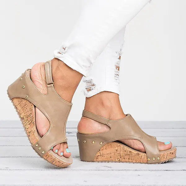 Wedge Peep-Toe High Heels for Women Sandals