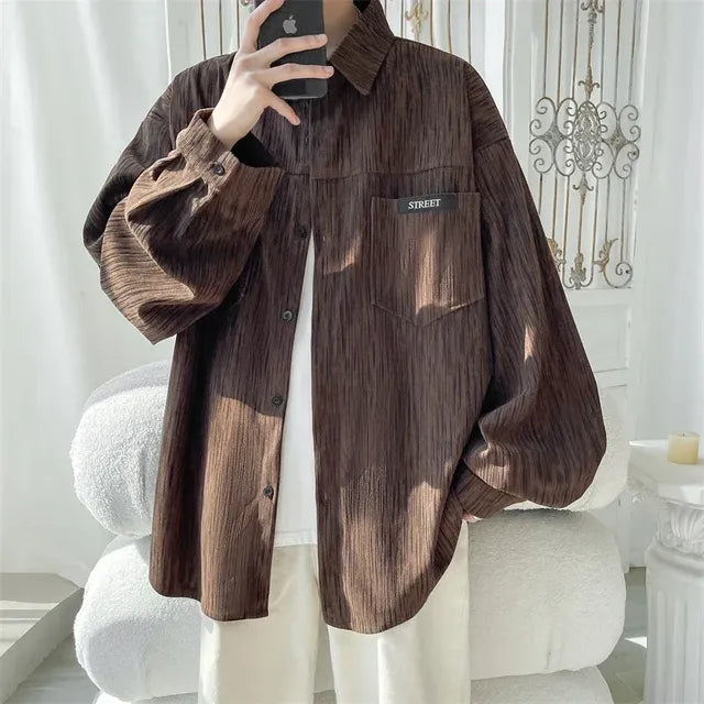 Men's Oversized Button-Up Shirts