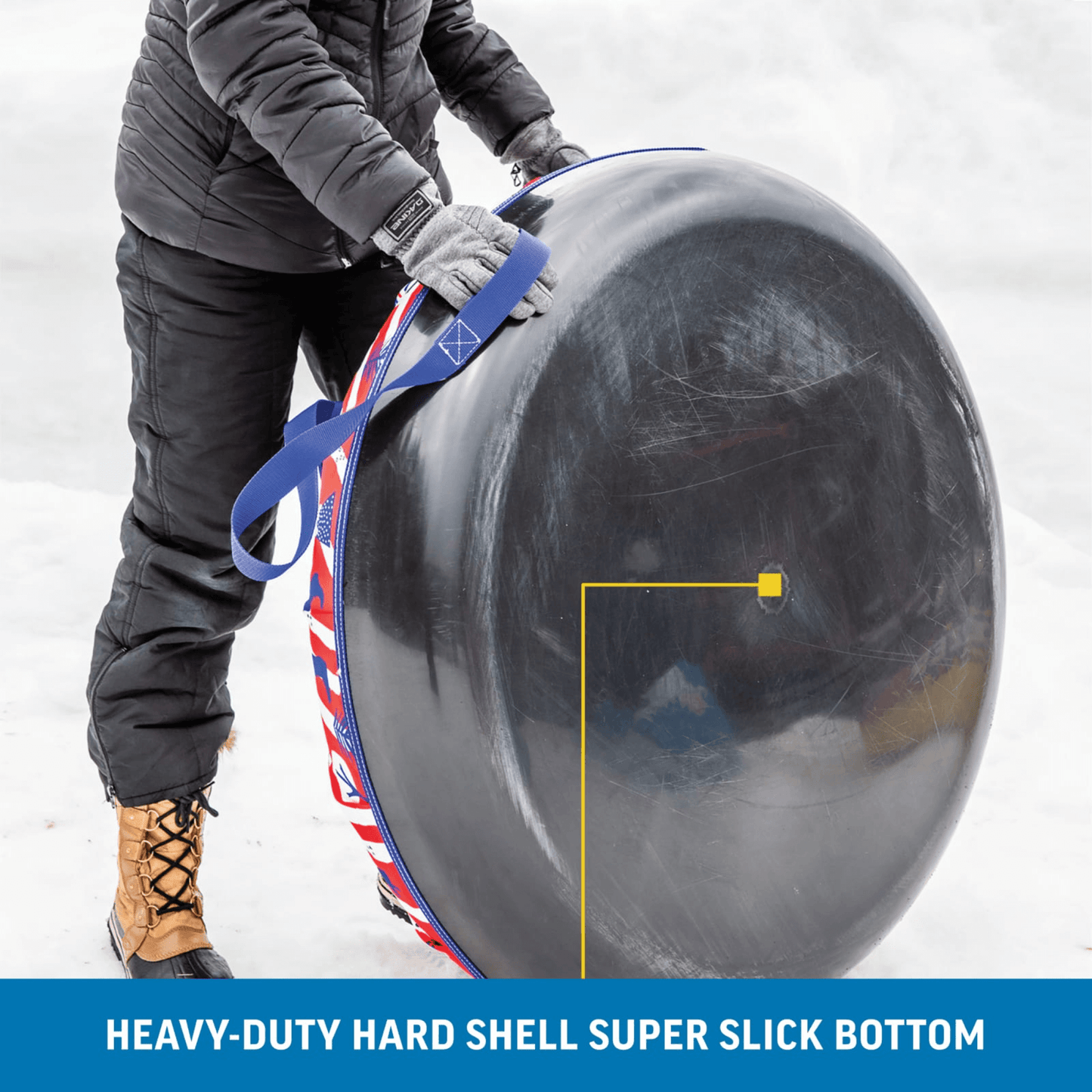 WOW Watersports Legend Hard-Bottom Snow Tube for 1 Person