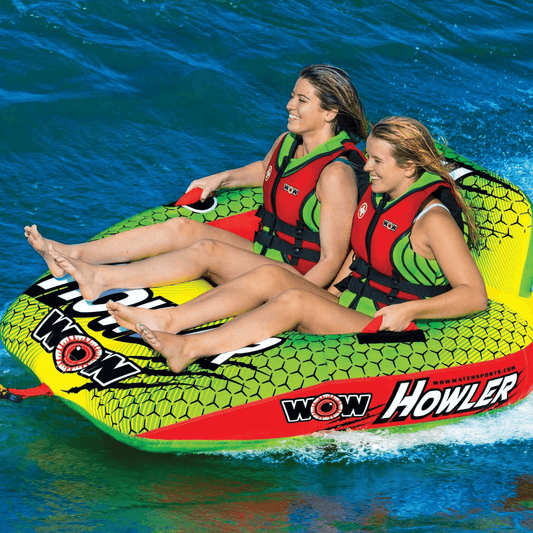WOW Watersports Howler 2-Person Towable Water Tube with Backrest