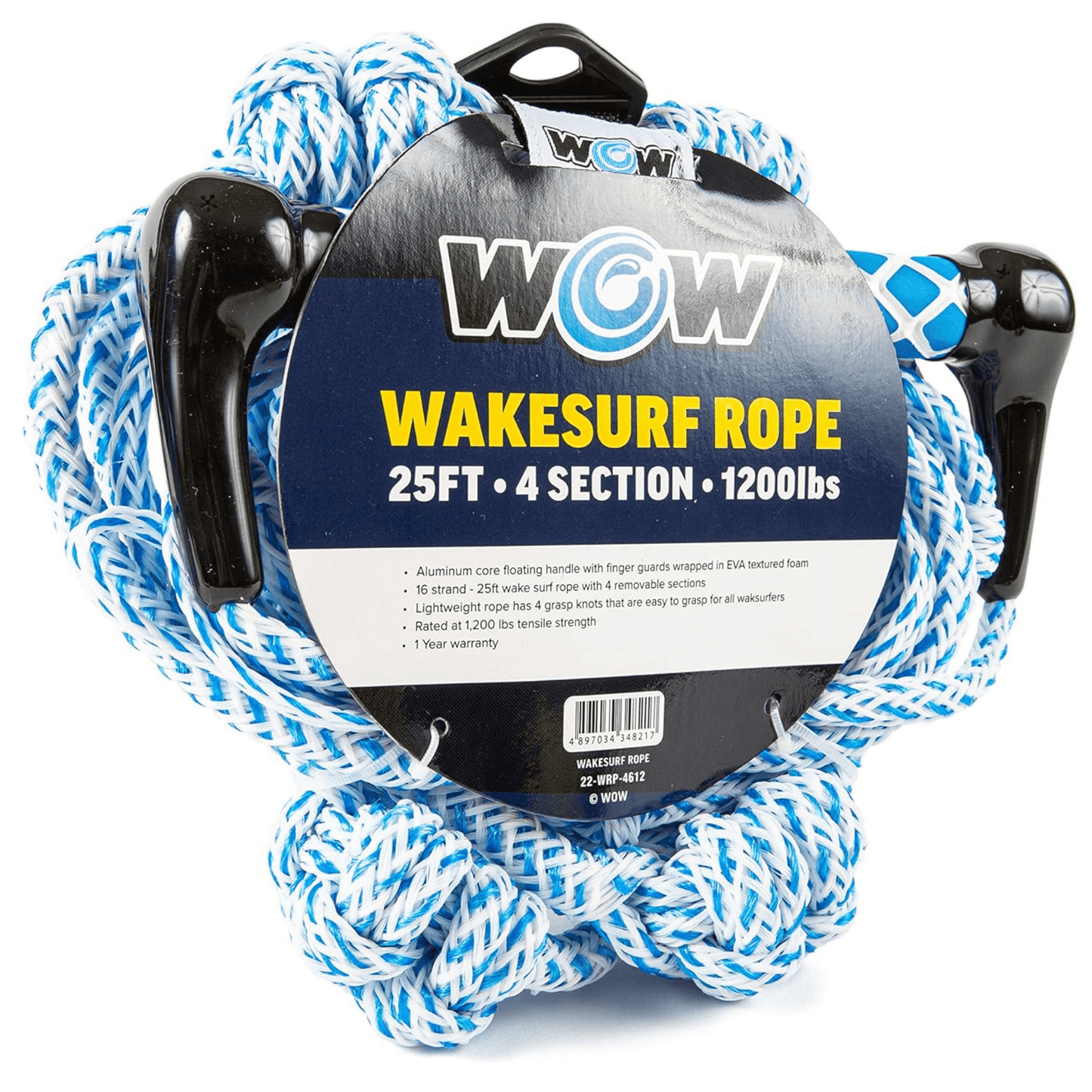 WOW Watersports 25ft 4-Section Wakesurf Rope