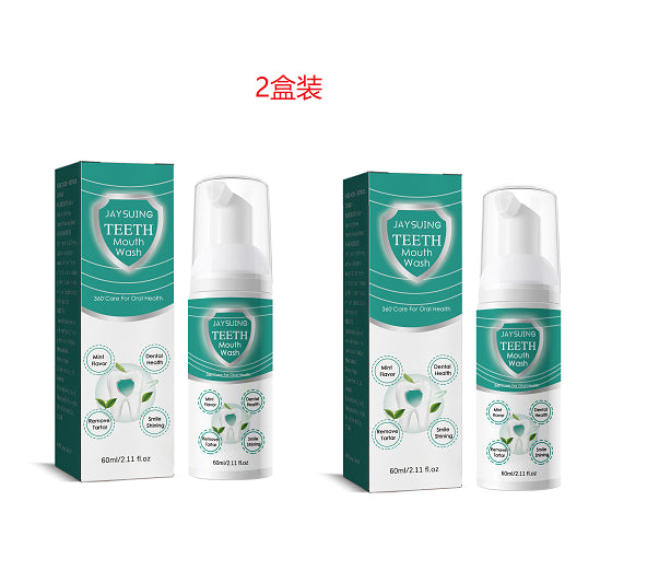 Foaming Teeth Mousse deeply cleans teeth stains, tooth yolk, gums and fresh breath