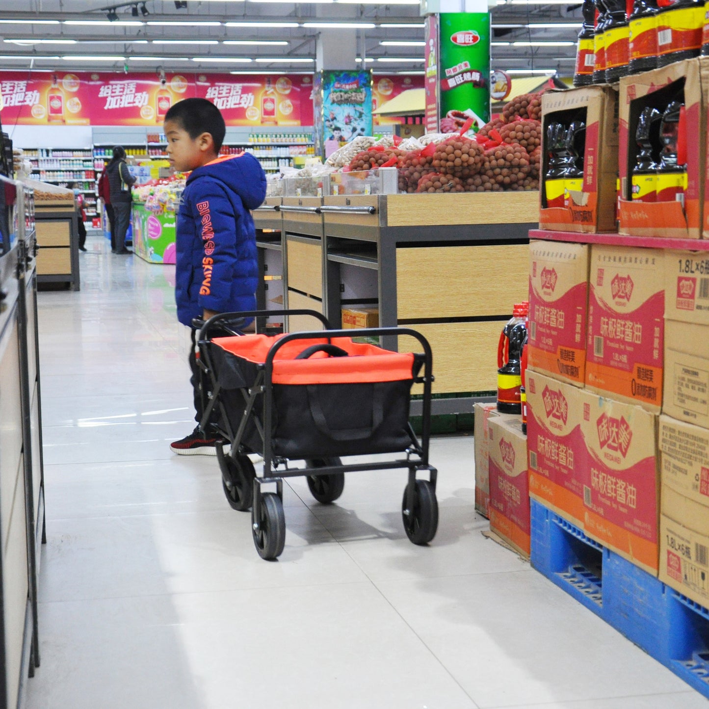 Folding Wagon Garden Shopping Beach Cart