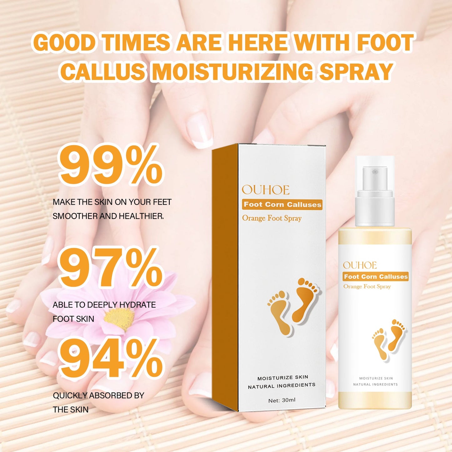 Foot Calluses Moisturizing Spray, Repair Heel Calluses, Remove Dead Skin, Moisturize And Moisturize Foot Care