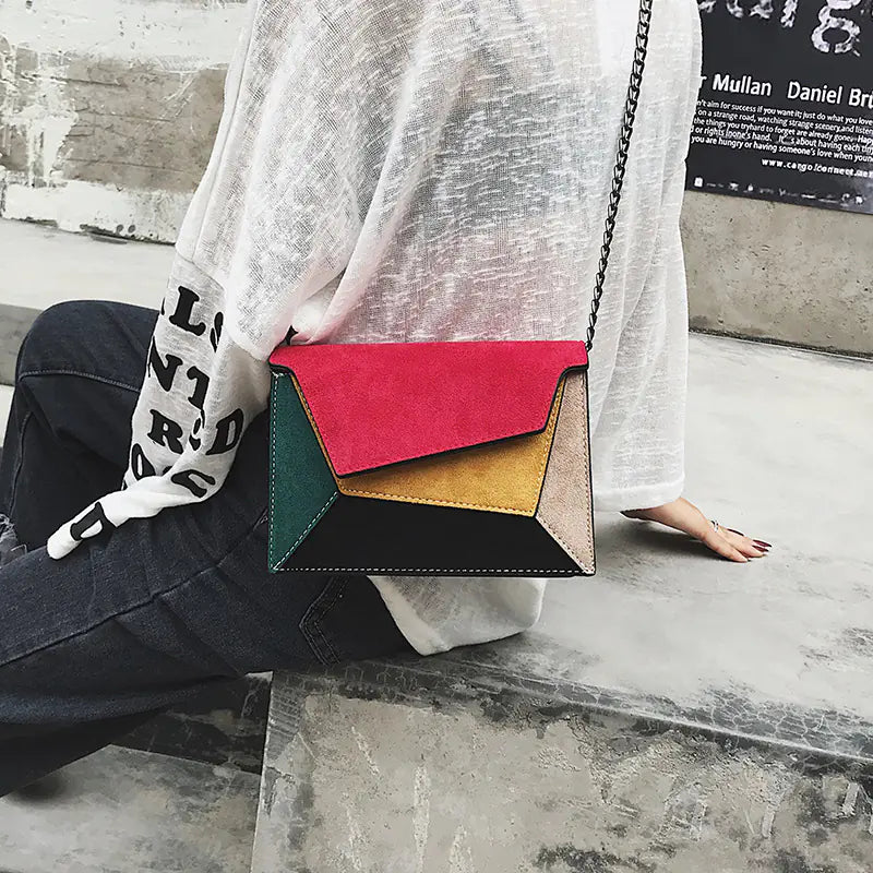 Color Block Mini Shoulder Bag for Women