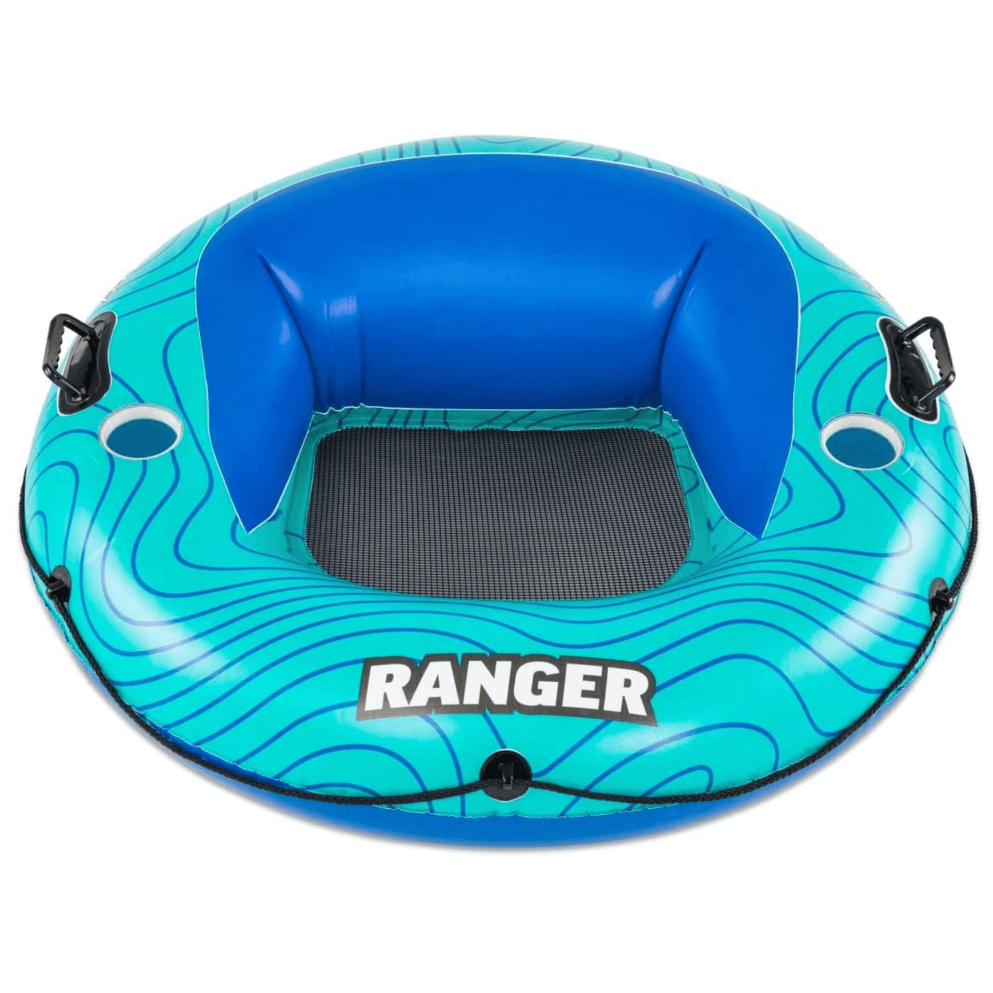 WOW Watersports Ranger 1-Person River Tube with Mesh Bottom and Cup Holder