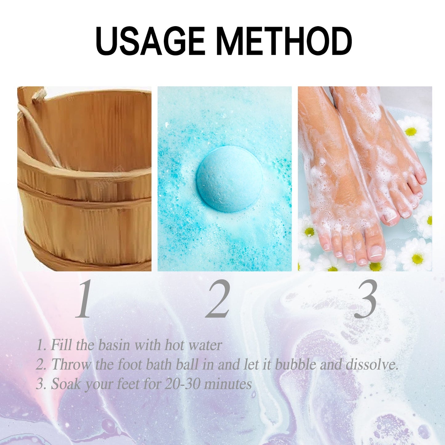 Foot Bath Ball, Repair Heel Dry Crack Skin Relief Physical Discomfort Cold Moisturizing Foot Care Ball