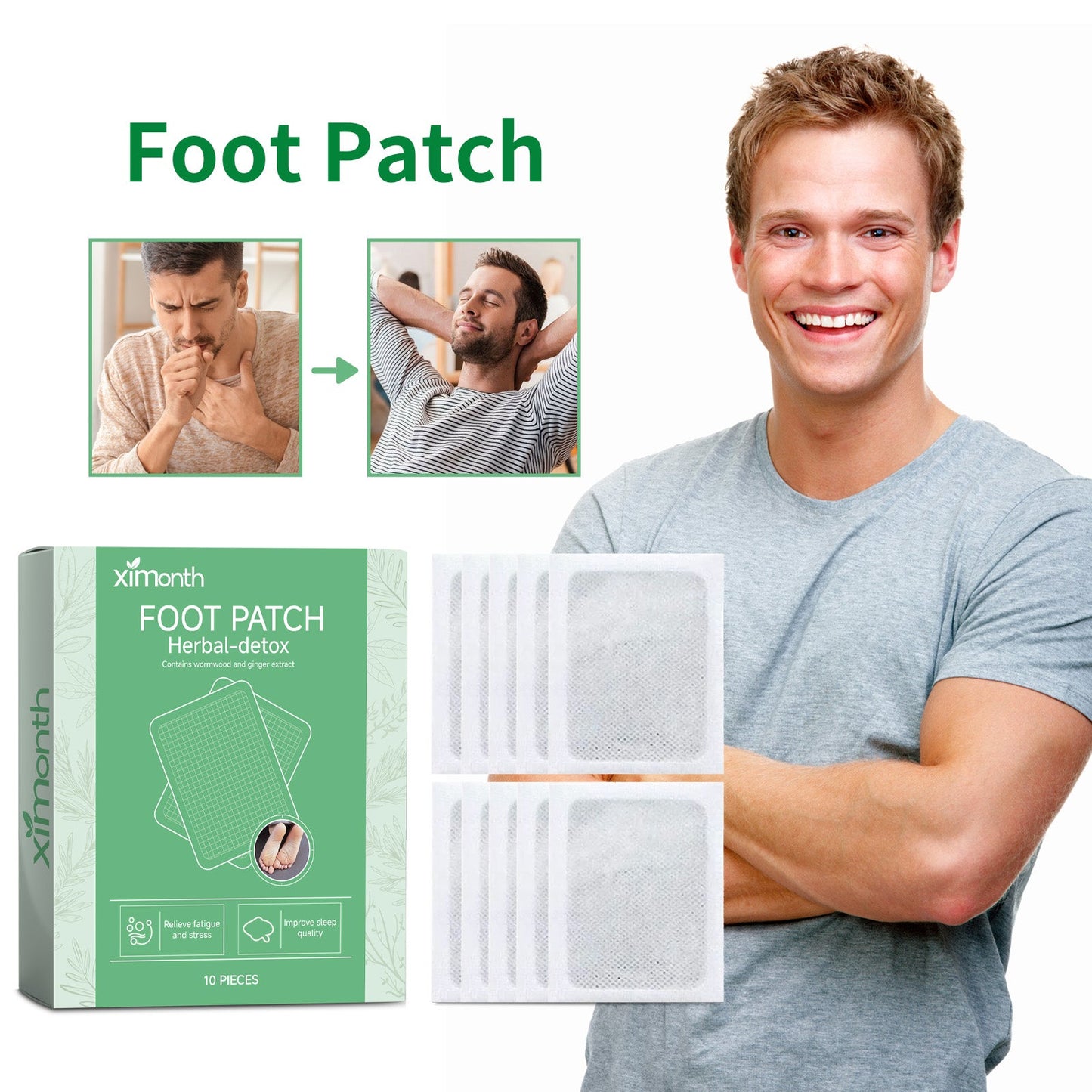 Foot Patch, Moisturizing Alleviate The Pressure Of The Body Care Sleep Foot Patch