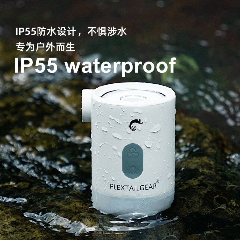 FLEXTAILGEAR Max Pump 2 Pro 4-in-1 Portable Mini Air Pump Electric Inflator USB Charging Sleeping Pad Camping Mattress Packraft