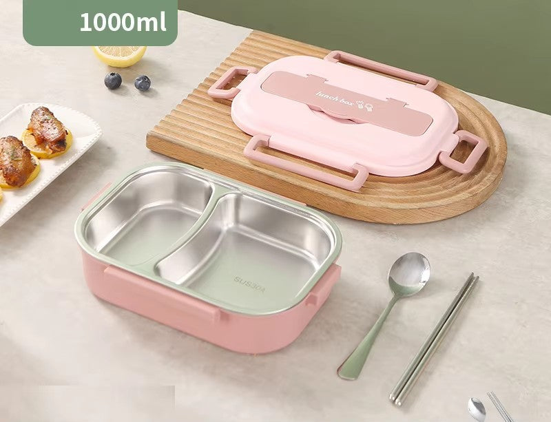 Food grade microwaveable stainless steel compartment insulation lunch box