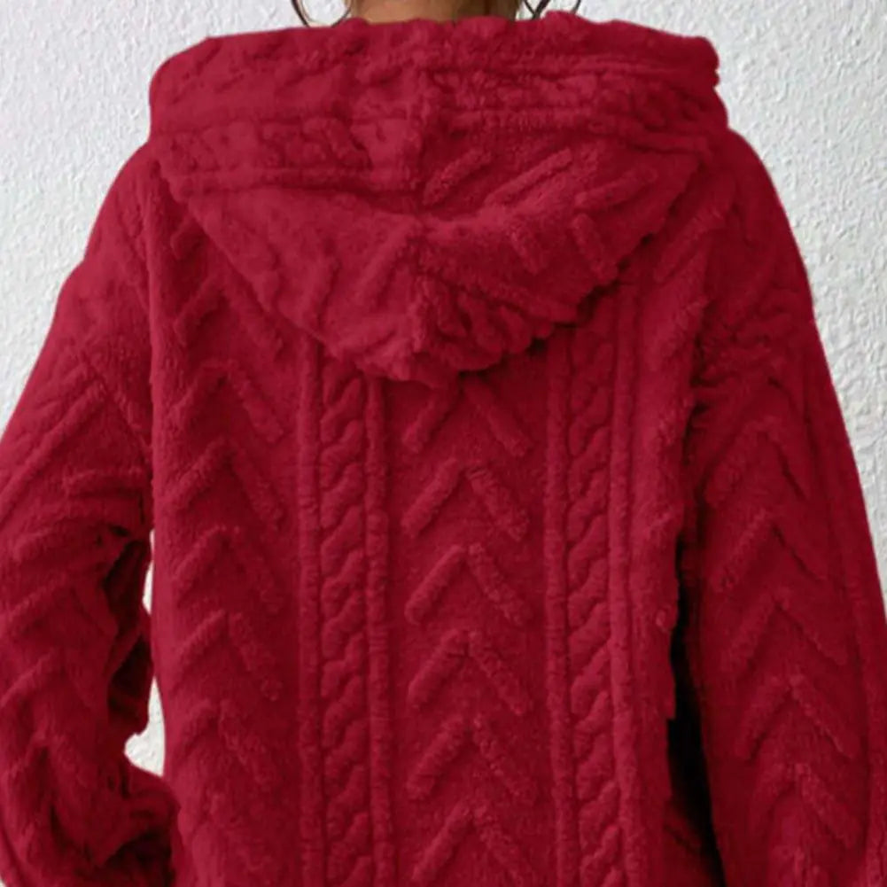 Women's Thick Plush Hoodie Sweatshirt for Autumn Winter