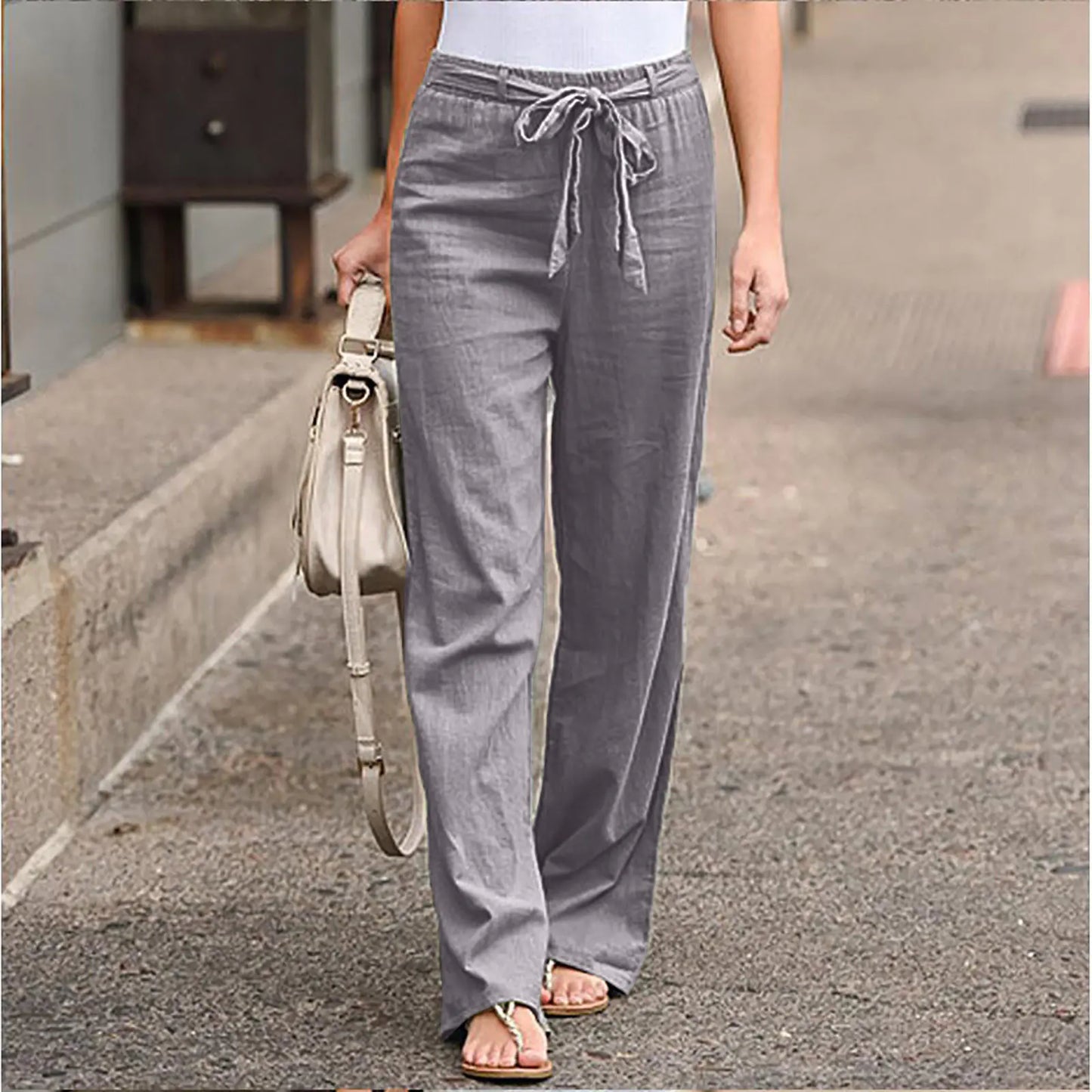 Plus Size Women's Casual Wide-Leg Pants