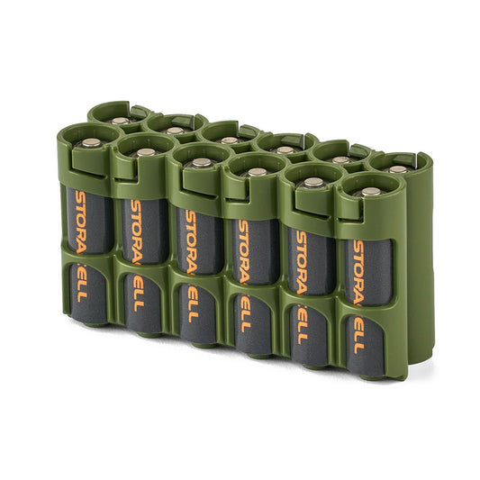 12 AA Pack Battery Caddy (Military Green)