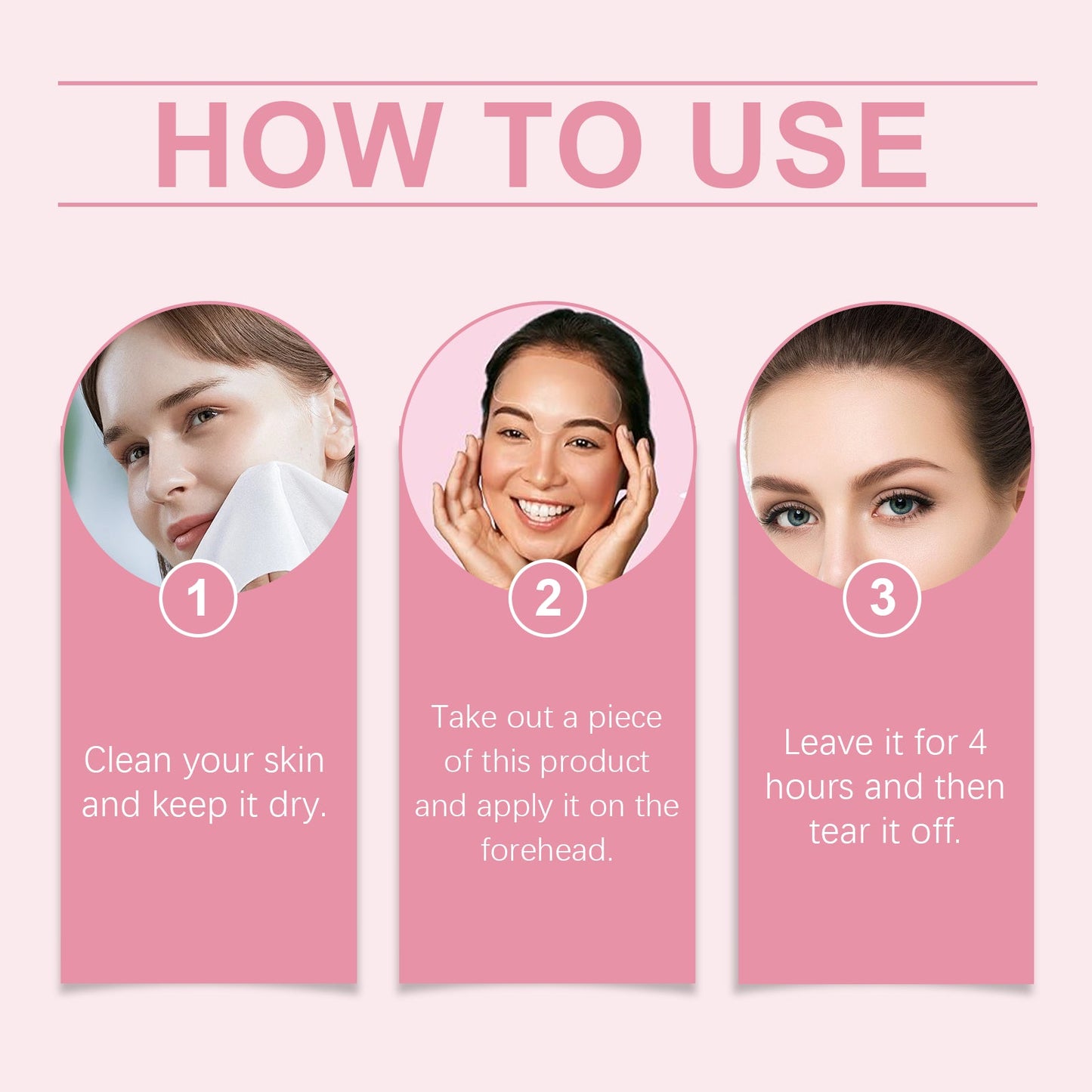 Forehead Patch Lifts, Nourishes, Nourishes, Moisturizes And Reduces Wrinkles