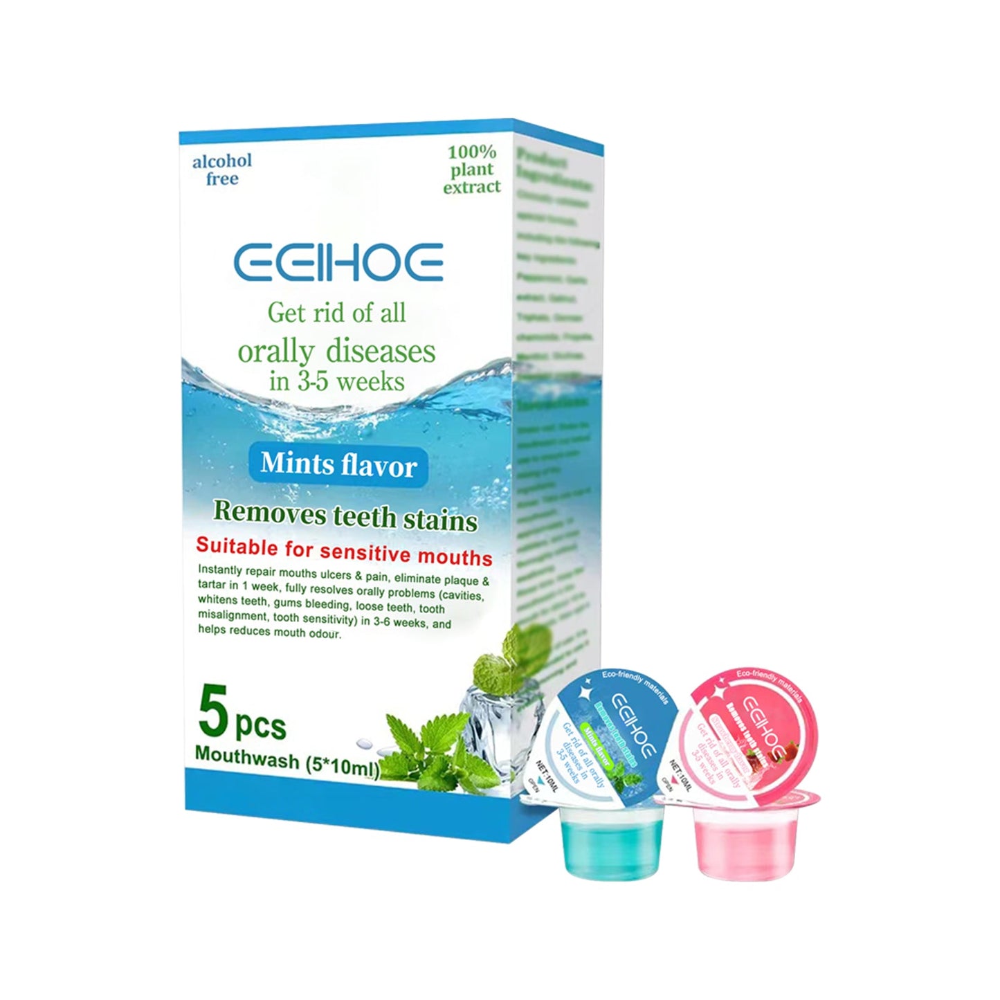 Jelly Cup Mouthwash Cleans Bad Breath, Teeth Stains, Smoke Stains, Brightening Teeth And Refreshing Breath