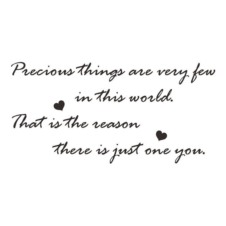 Precious English Letter Acrylic Mirror Surface Sticker Literary Sentence Background Wall Decoration Self-Adhesive 3D Wall Sticker