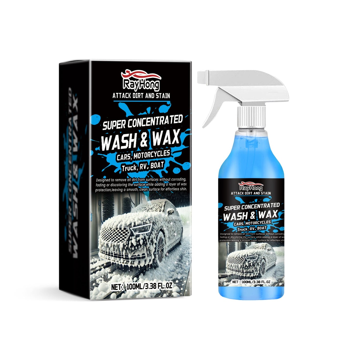 Foam Car Wash Liquid, Rich Foam Cleaning Decontamination Car Paint Maintenance Antifouling Cleaning Liquid
