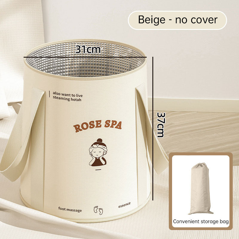 Foldable foot bath bag foot bath basin deep barrel over calf dormitory fumigation foot bath barrel household portable foot bath