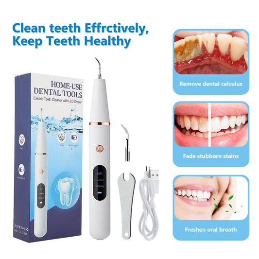 Intelligent Ultrasonic Tooth Cleaner 3 Gears To Remove Tartar And Stains Tooth Cleaning Instrument Household Tooth Cleaning Tooth