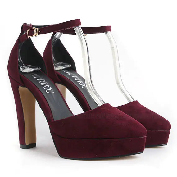 New Korean Style Pointed Toe Chunky Heels for Women