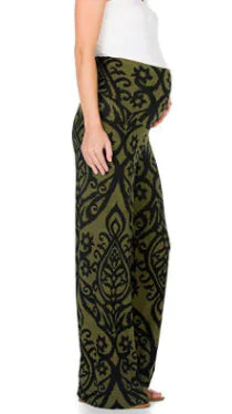 New Bohemian Print Leopard Wide Leg Pants for Women