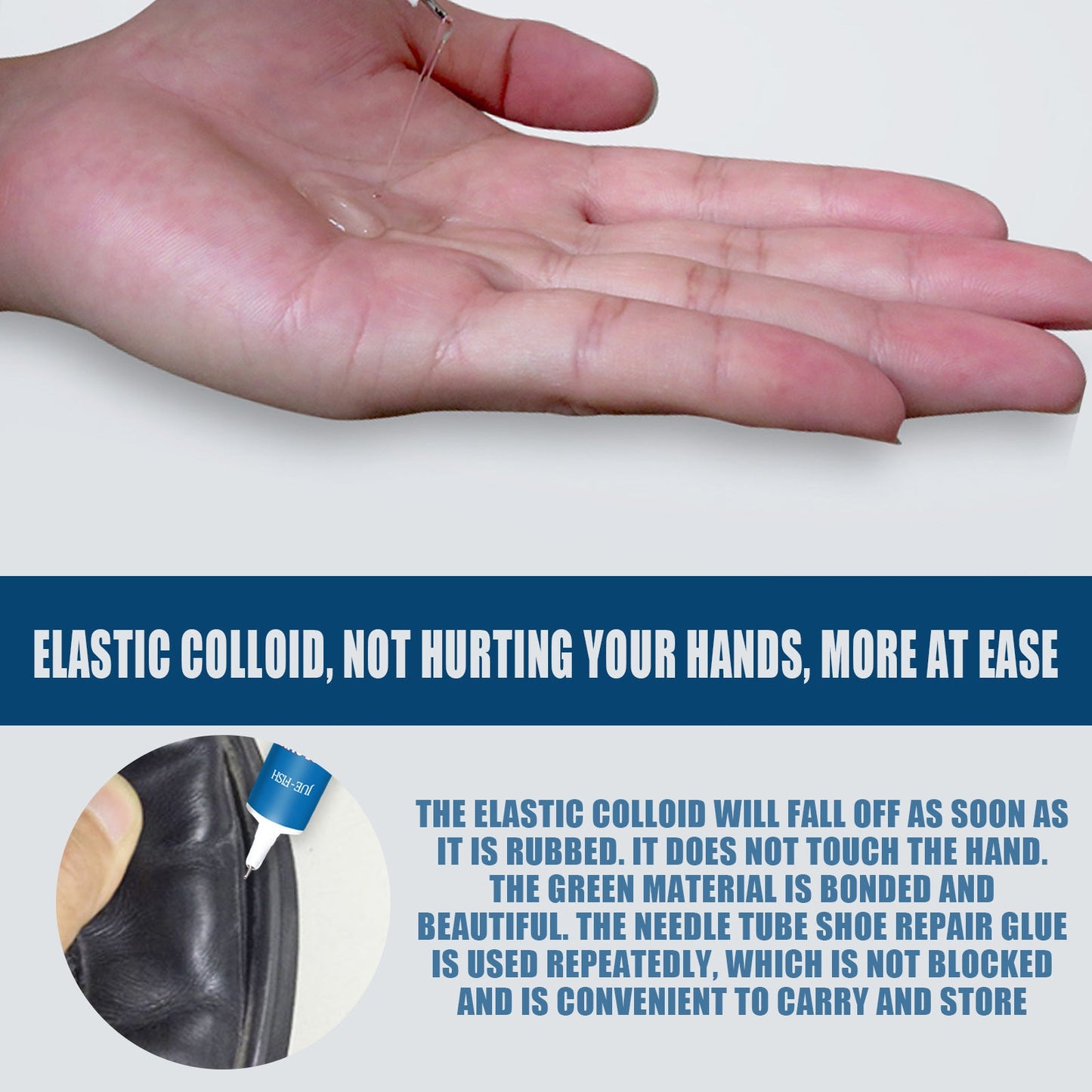 JUE-FISH Strong Shoe Glue Sneakers Leather Shoes Multi-Purpose Waterproof Shoe Repair Leather Shoes Sole Glue Adhesive