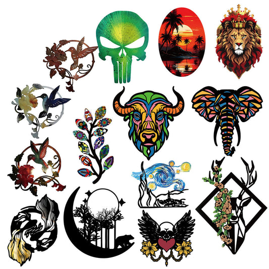 Iron animals elephants lions hummingbirds home wall hanging hardware crafts pendants metal decorations