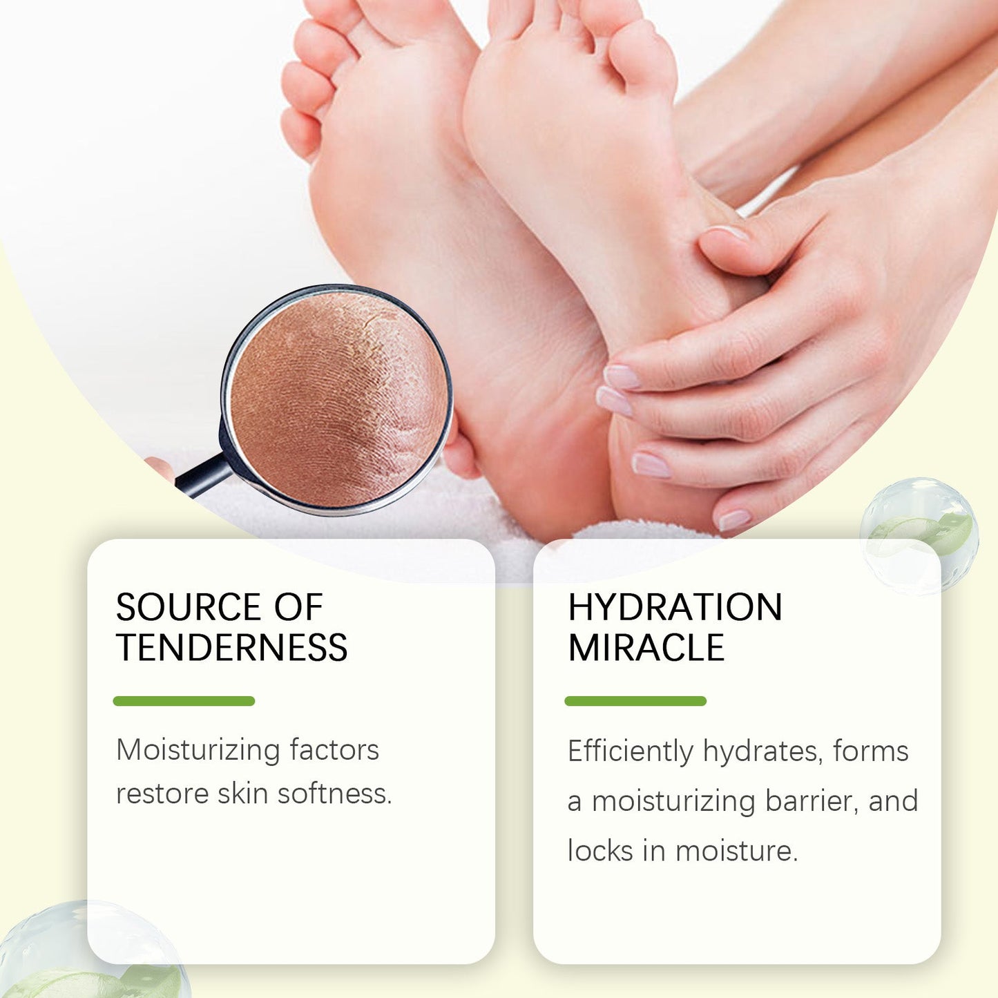 Foot Care Wax Exfoliates, Prevents Dryness, Moisturizes, Hydrates And Moisturizes Tender And Smooth Foot Skin Care Wax