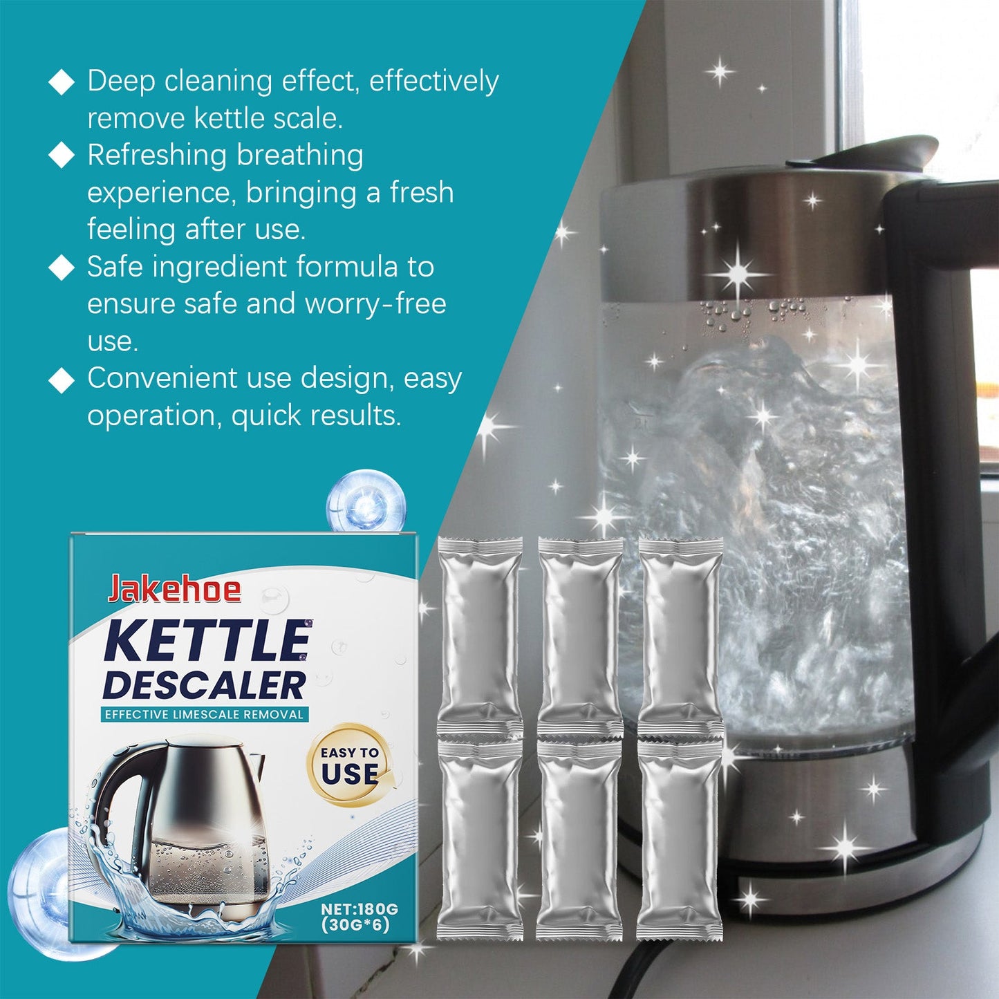 Kettle Descaling Powder Electric Kettle Cleaning Descaling Brightening Household Kettle Scale Cleaner
