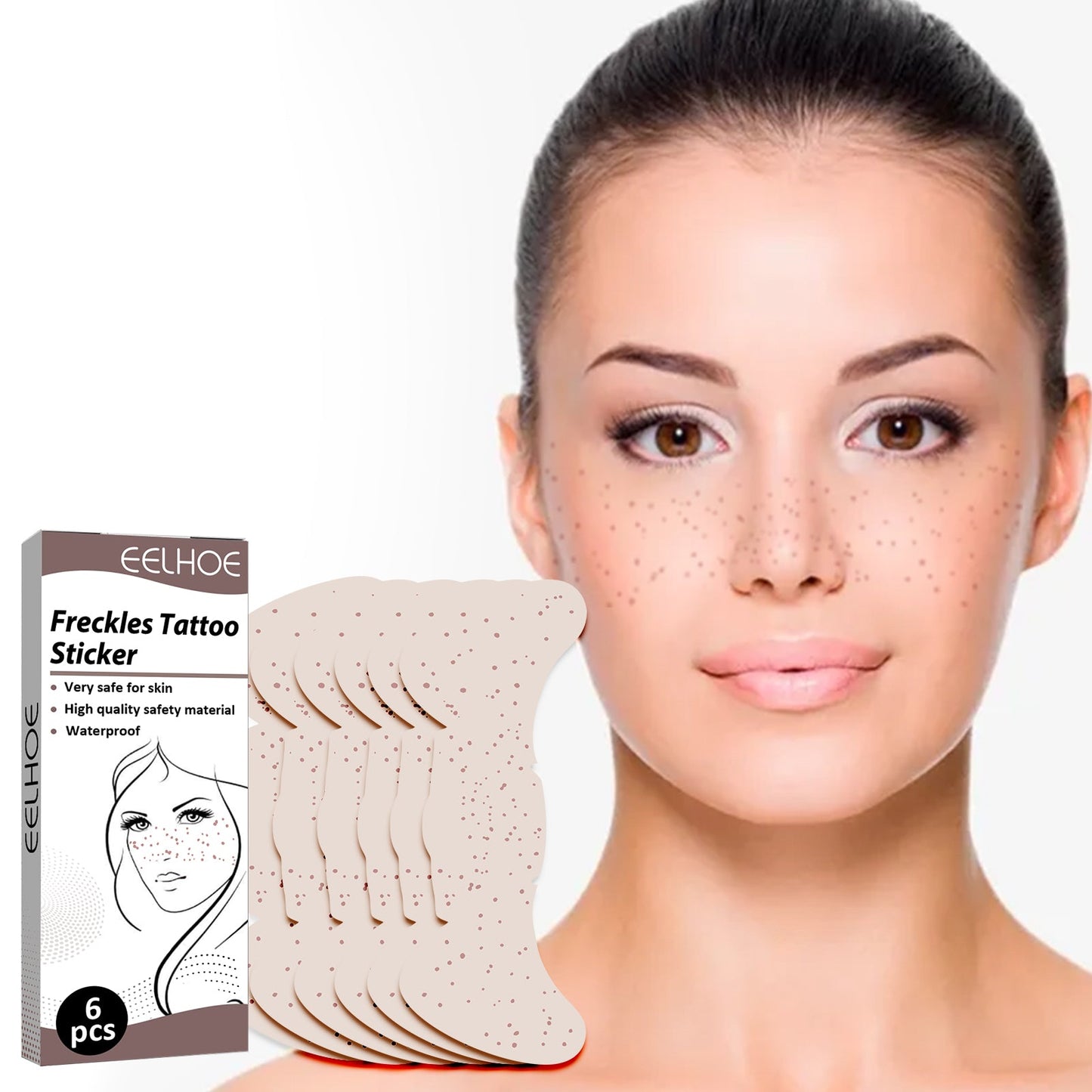 Freckles Tattoo Sticker, Sweat-Proof Long-Lasting Makeup Party Euro-American Freckle Stick Fashion Personality Freckle Waterproof