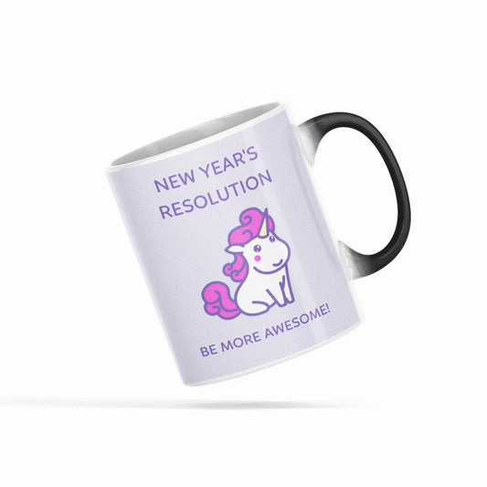 Be More Awesome Unicorn Heat Sensitive Color Changing Mug