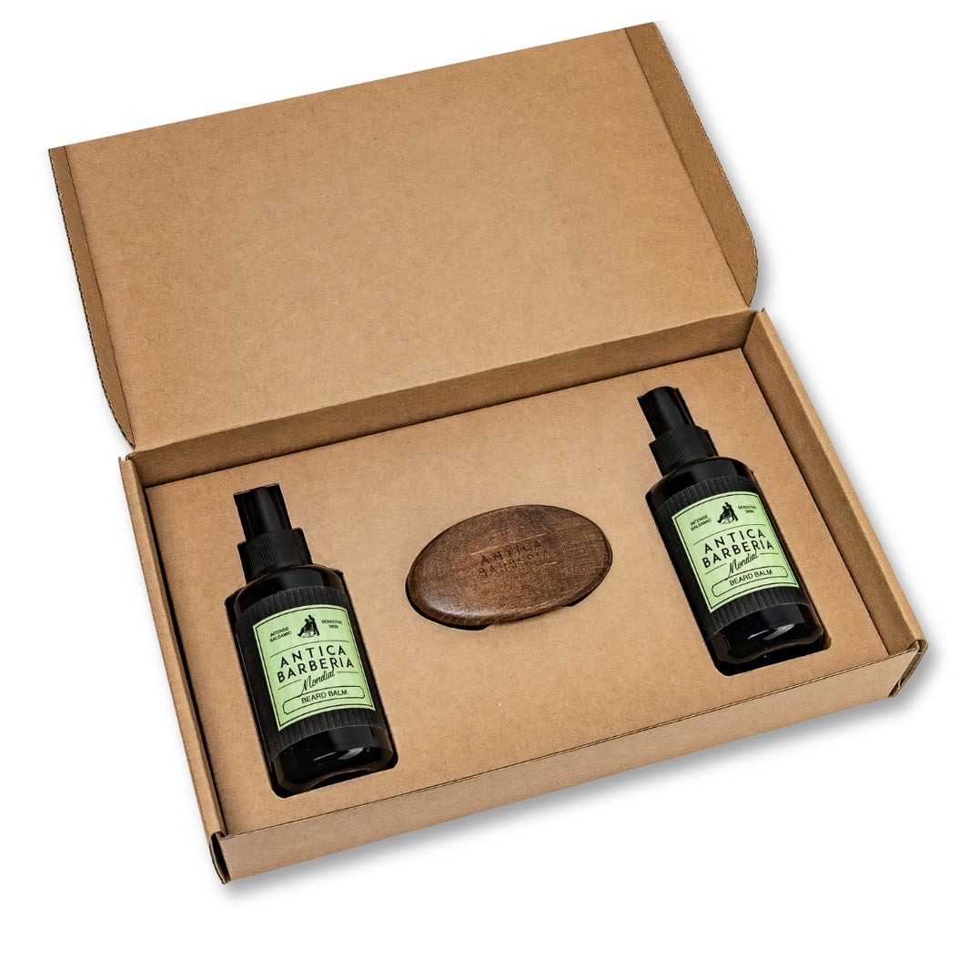 Balsamic Beard Care Gift Set: Beard Brush + 100ml Beard Balm & Wash