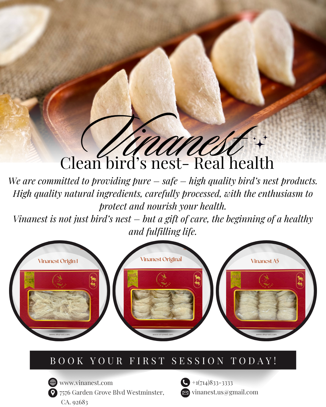 Vinanest Original (Yến Rút Lông Khô) 227Gr