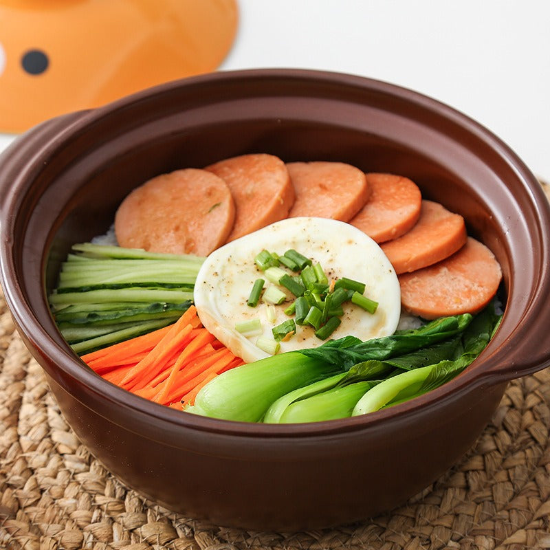 Japanese Casserole Little Bear Household Baby And Child Supplementary Food Open Fire Ceramic Stewed Pot Small Soup Pot Sand Pot