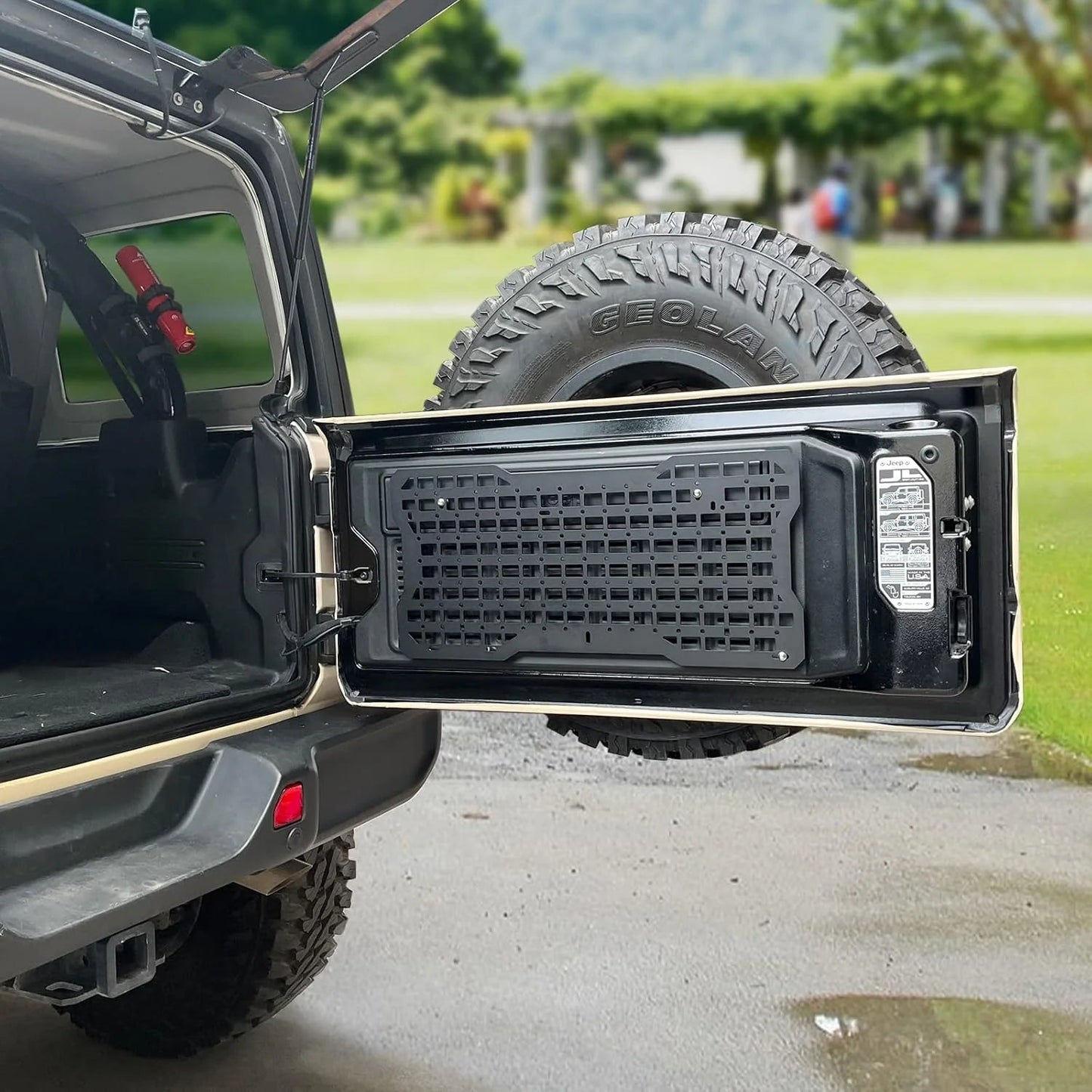 JK&JL Tailgate Tactical Panel for Wrangler Tailgate Tool Kit/JL Organizer Racks Compatible with Jeep Wrangler 2007-2022 JK JKU &