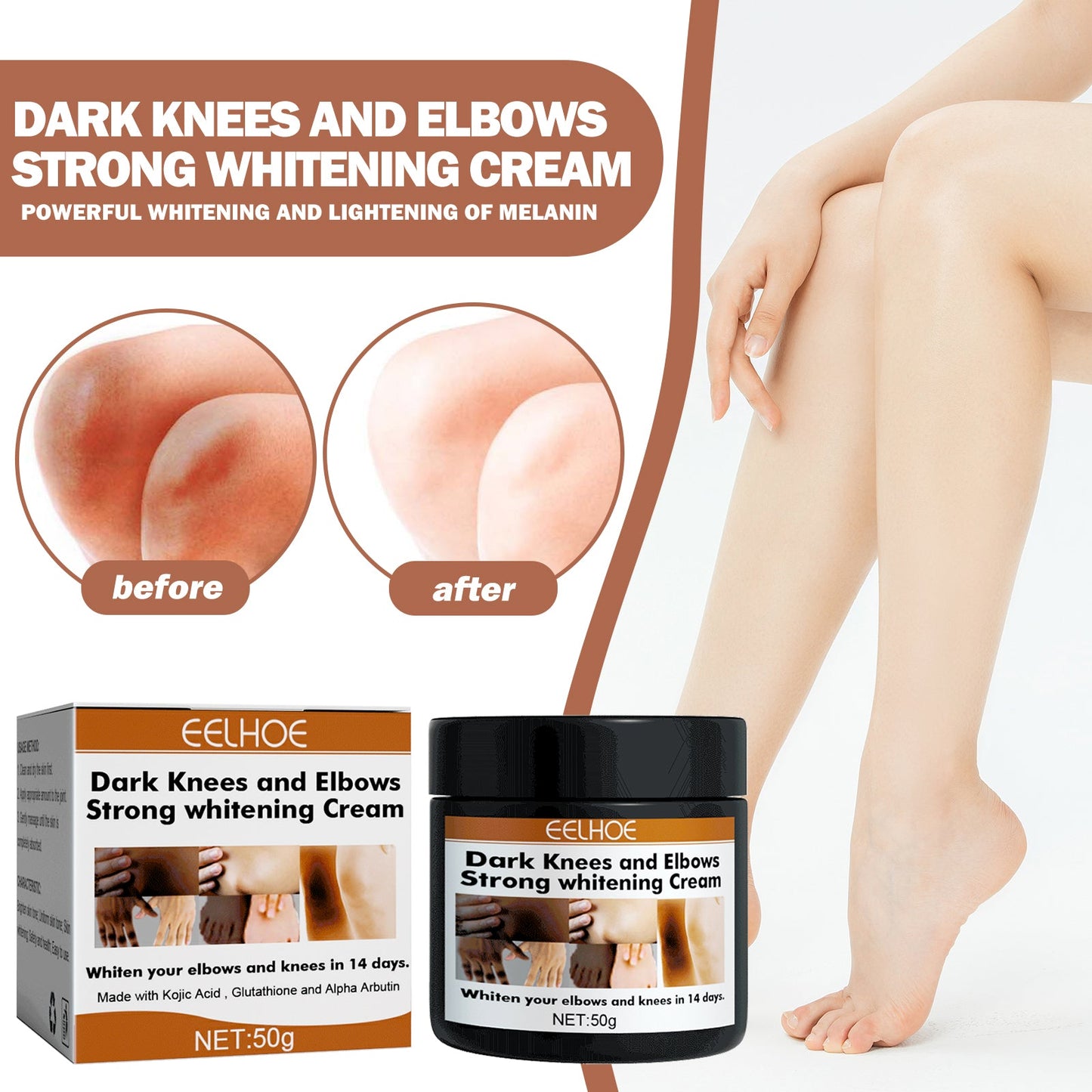 Joint Whitening Cream, Moisturizes Dull Skin Whitening Repair Cream For Joints And Elbows